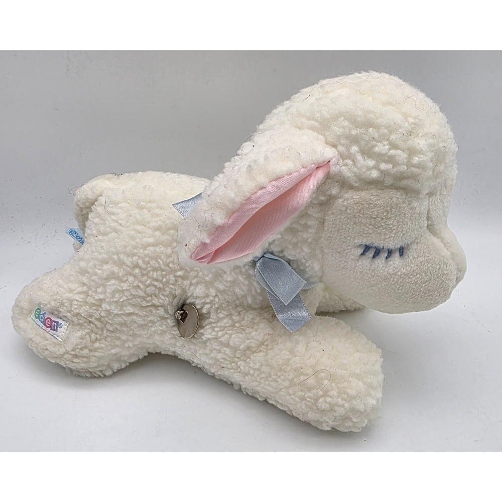 Eden Musical Animated Wind‎ Up White Lamb Plush Toy Mary Had a Little Lamb